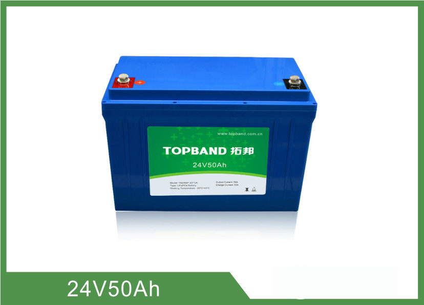 2000 Cycles Life Electric Industrial Forklift Batteries 24V 50Ah Nano LiFePO4 Material