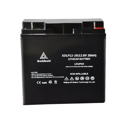 MSDS 12v Lifepo4 Battery 1kHz 20Ah  Deep Cycle For LED Lighting