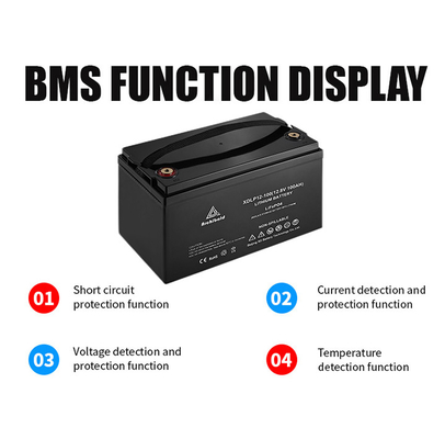 Solar Rv Marine 12v Lifepo4 Battery 100ah Rechargeable